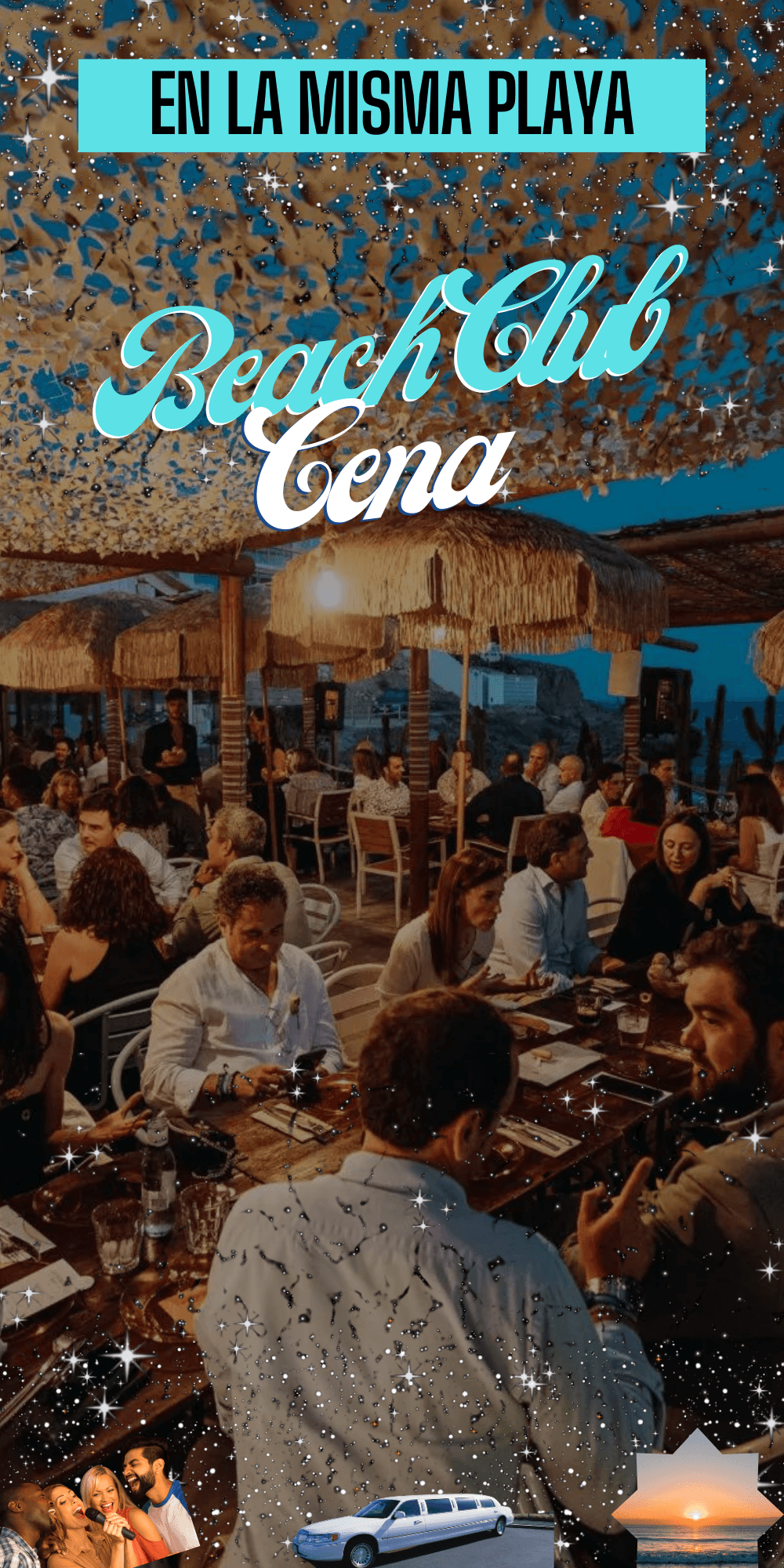 Cena Beach Club despedidas salou